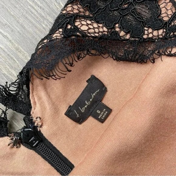 Babaton Aritzia Rafael Mini Dress 3/4 Length Sleeve Lace Bodycon Black Size 0 - Picture 13 of 15